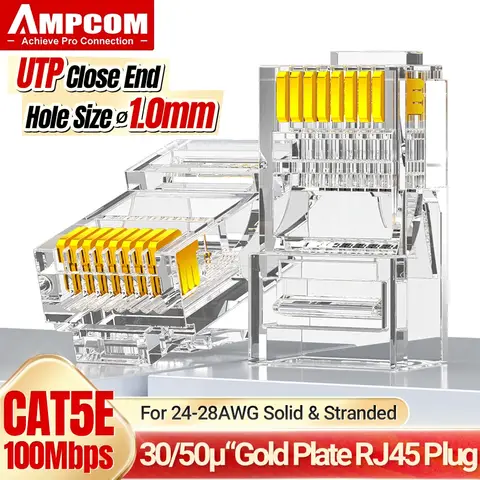 RJ45 Ethernet Connector 8P8C AMPCOM