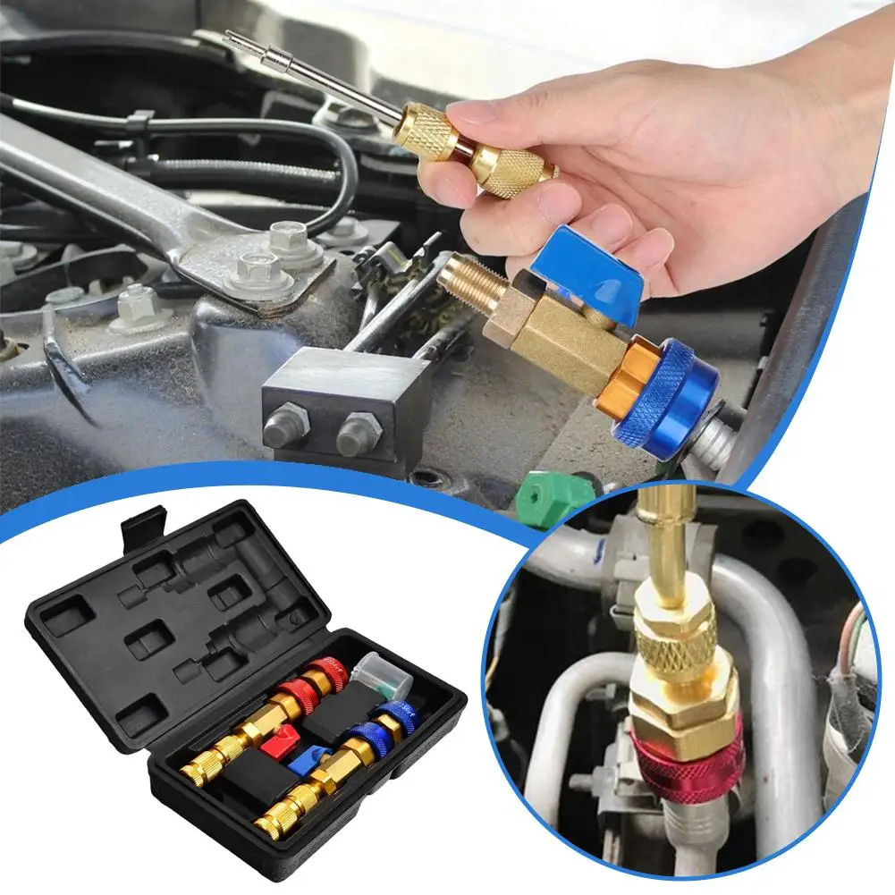 

AC Valve Core Removal R134a, R1234yf, R22 Portable Car Valve Valve Tools Core Refrigerant Kit Core Disassembly Maintenance G5V8