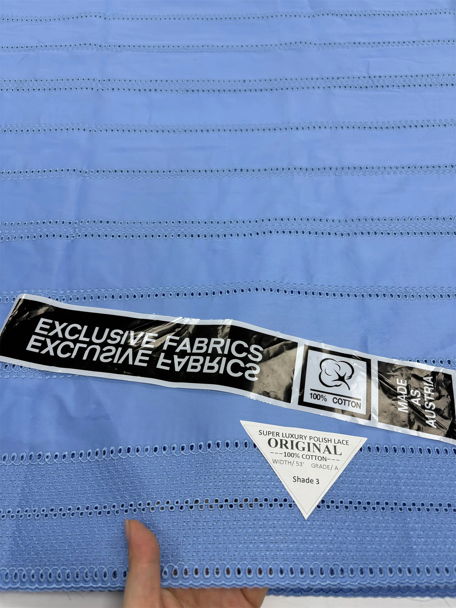 

Nigerian 100% Cotton Polish Satin Embroidery Fabric High Quality Swiss Voile Lace Material For Men Dubai Style