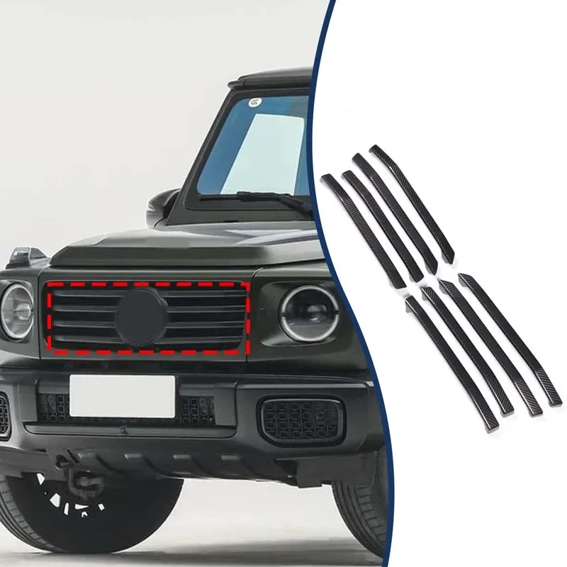 Real Carbon Fiber For Mercedes Benz G-Class W465 2025+ Car front grille decorative strip sticker exterior protection accessories
