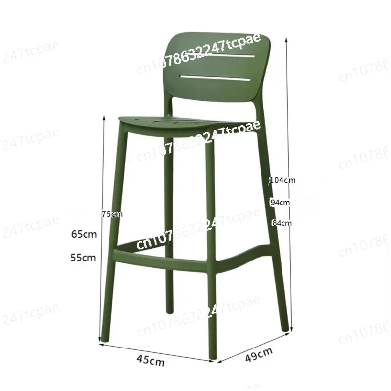 

Nordic designer bar chair modern simple light luxury plastic bar chair can be stacked Internet celebrity bar outdoor high stool