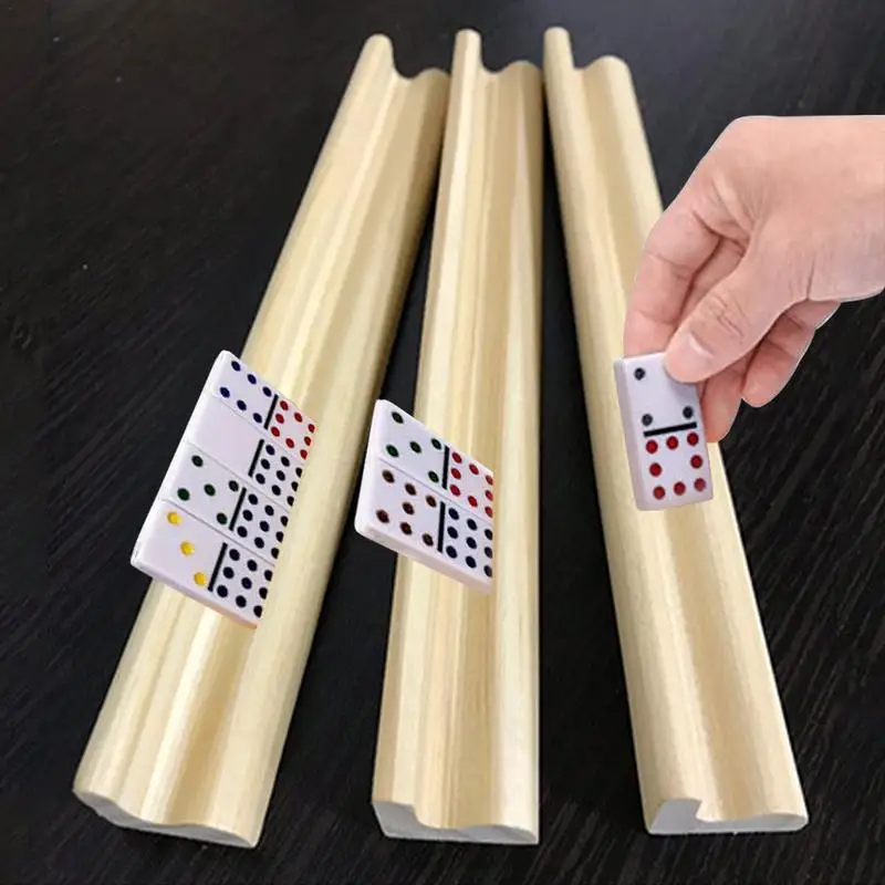 4pcs Domino Stand Accessory Racks Gaming Cards Domino Tiles Mexican Train Table Games Dominoes Board Desktop Game