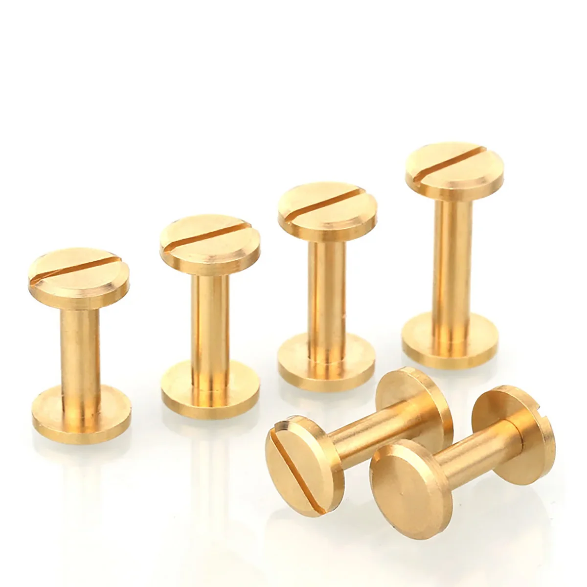 Copper Nut Screw Pair Lock Rivet / Flat Head Slotted Bolts