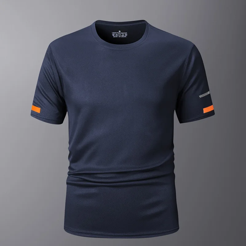 Herren-Lauf-T-Shirt 2026 Sommer Schnelltrocknend Geruchshemmend Silberionen-Gewebe Verlängerter Saum mit Daumenlöchern für Kühles Laufen – Detail 6