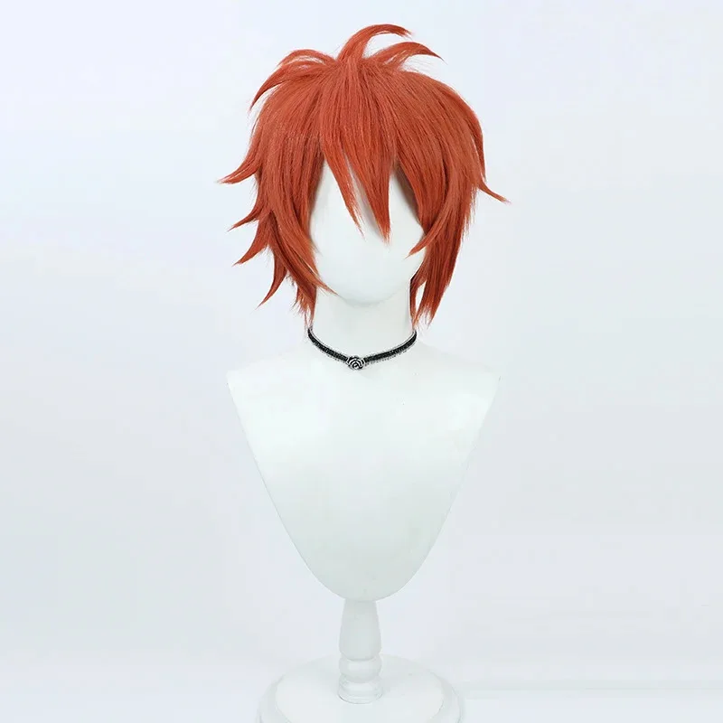 IDOLiSH7 Nanase Riku Cosplay Wig Short Red Heat Resistant Synthetic Hair Halloween Party Carnival Role Play + Free Wig Cap view 2