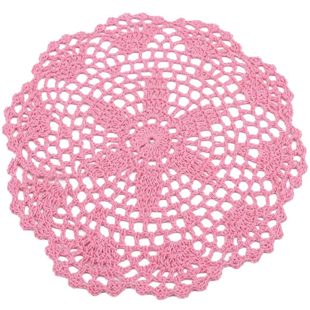 Bomhcs Gebreide Kant Doilies Set Handgemaakte Gehaakte Koffie Cup Matten Sappige Planten Decor Matten 4 Stuks