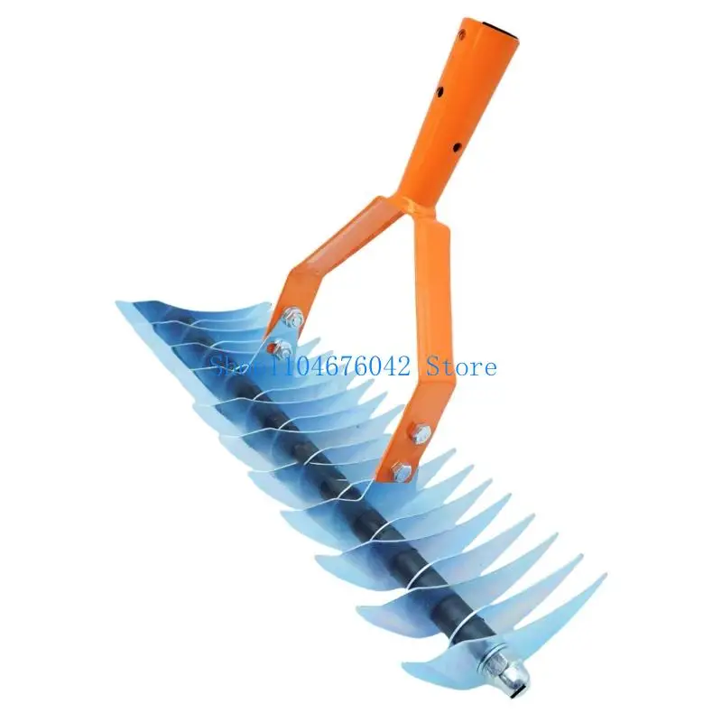 652F Heavy Duty Thatching Tool 1.7m Length Stainless Tines Rakes For Turfs Maintenance
