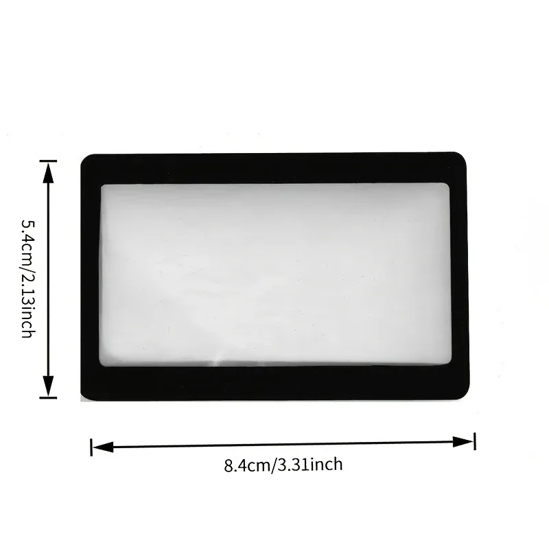 3Pcs Portable Card-Sized Magnifiers，Slim Pocket Magnifying Glass for Reading,Hobbies & Close-Up Work,Lightweight & Easy to Carry