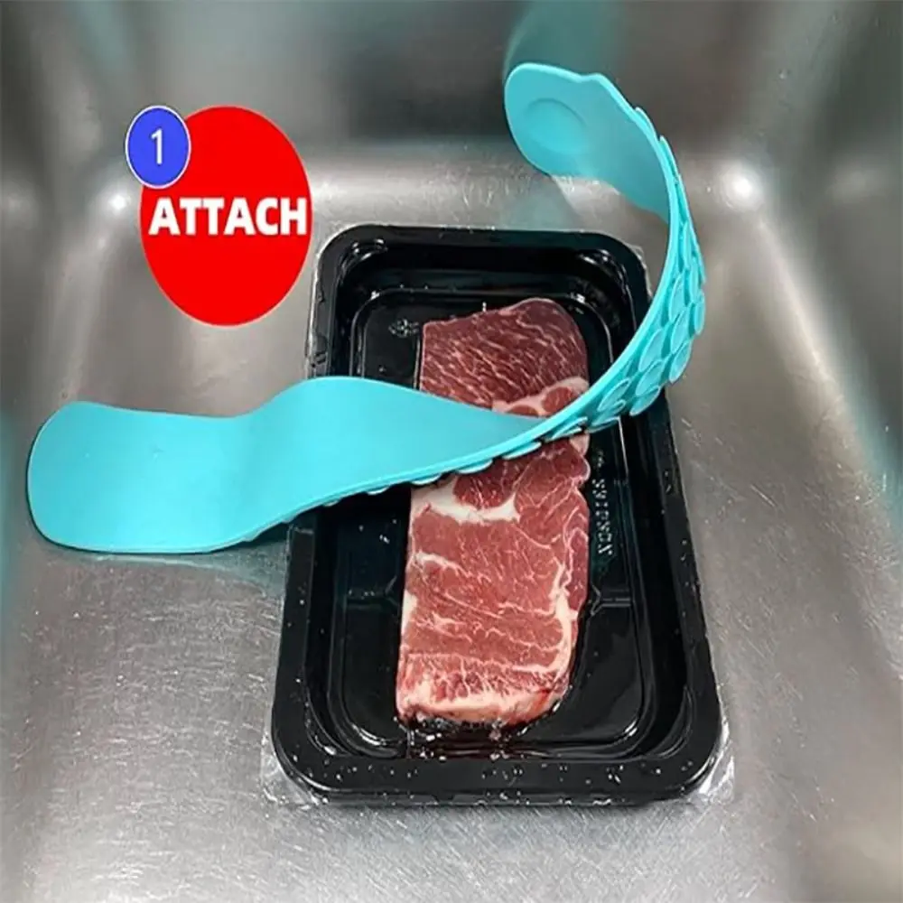 Reusable Silicone Thawing Tool Household Fast Seafood Steak Meat Meat Thawing Board Defrosting Stripes Unfreeze Silicone Corners