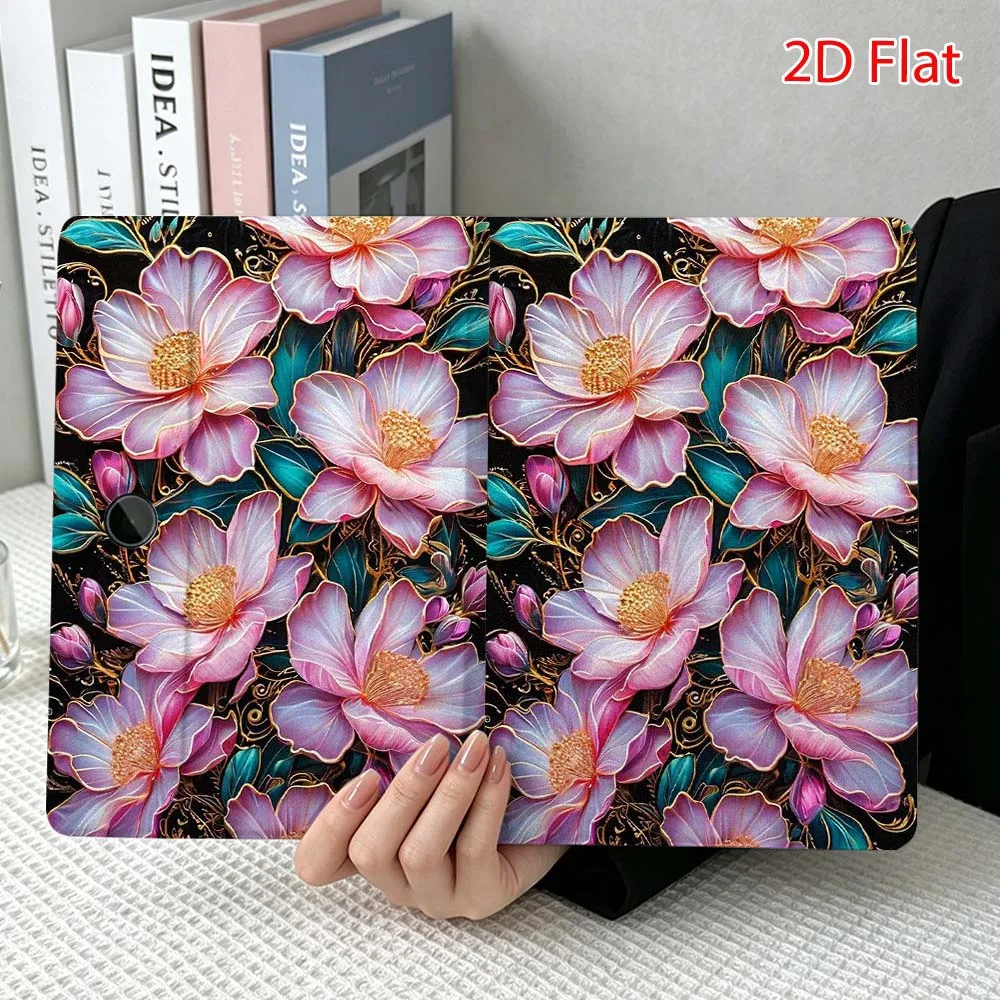 Stylish floral patterns Soft For OPPO VIVO IQOO OnePlus Realme Pad 3 Pro 13 12.1 11.4 11 inch Pen Tray Tablet Case
