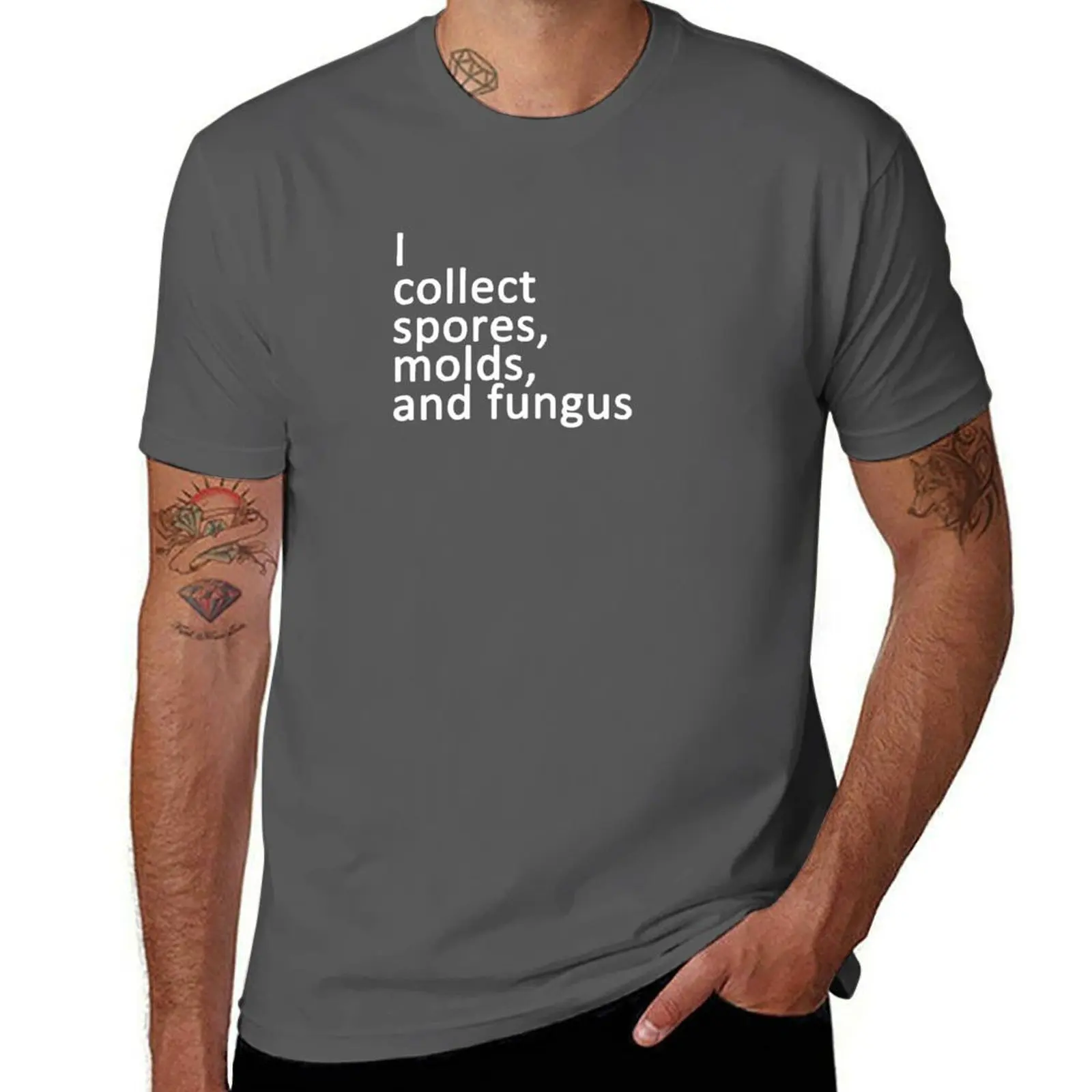 

spores, I collect fungus and molds, T-Shirt Work Outdoor Short Sleeve Tee