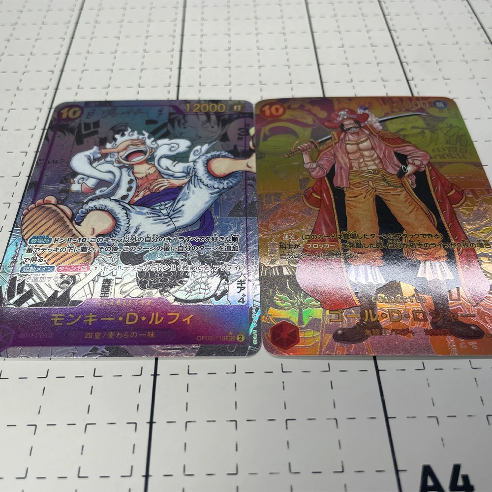 Anime OPCG Collection Card OP05 OP09 Manga SEC Monkey D Luffy Gol D Roger Refractive Color Flash Card Textured Child Gifts