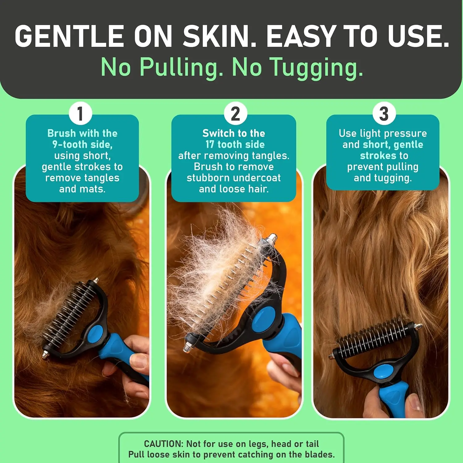 Floating Comb Suitable for Long Haired Dogs and Cats, with a Lower Layer Hair Removal Rake for Removing Knots and Unraveling