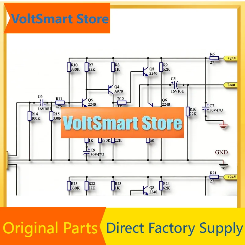 VoltS1PCS NAC 42.5 Preamp Preamplifier Buffer Circuit Board 0dB Dual Channel AC 24V-28V