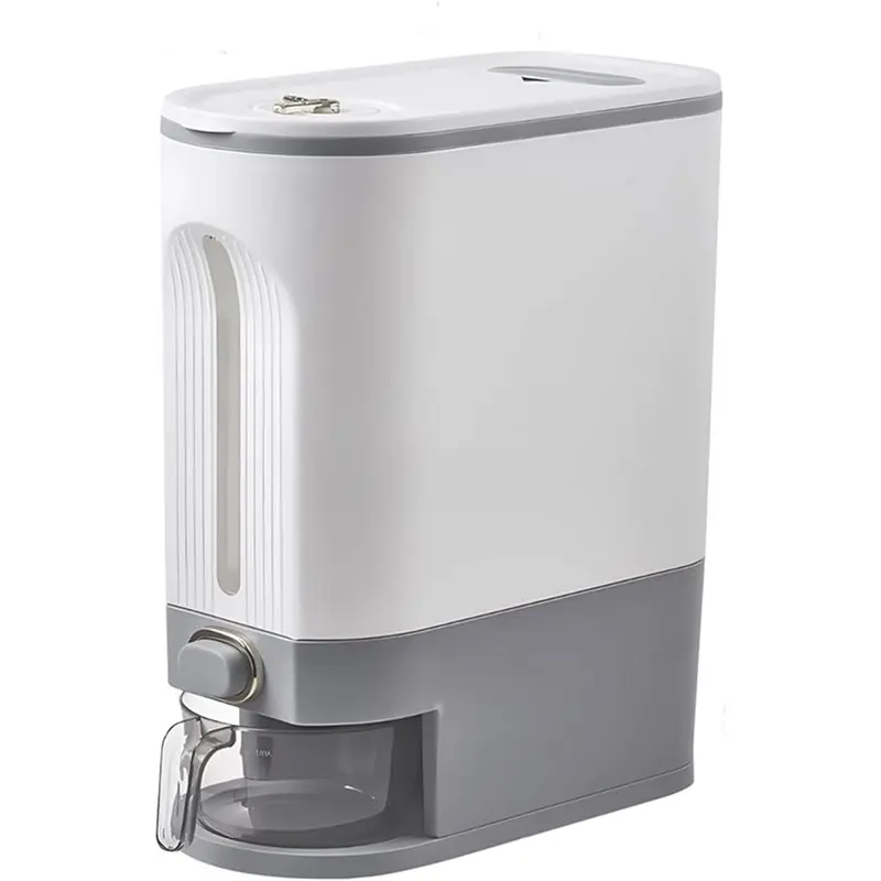 

A25F-Rice Dispenser For Kitchen Pantry Household With Rice Storage Container Sealed Moisture Proof& Measuring Cup