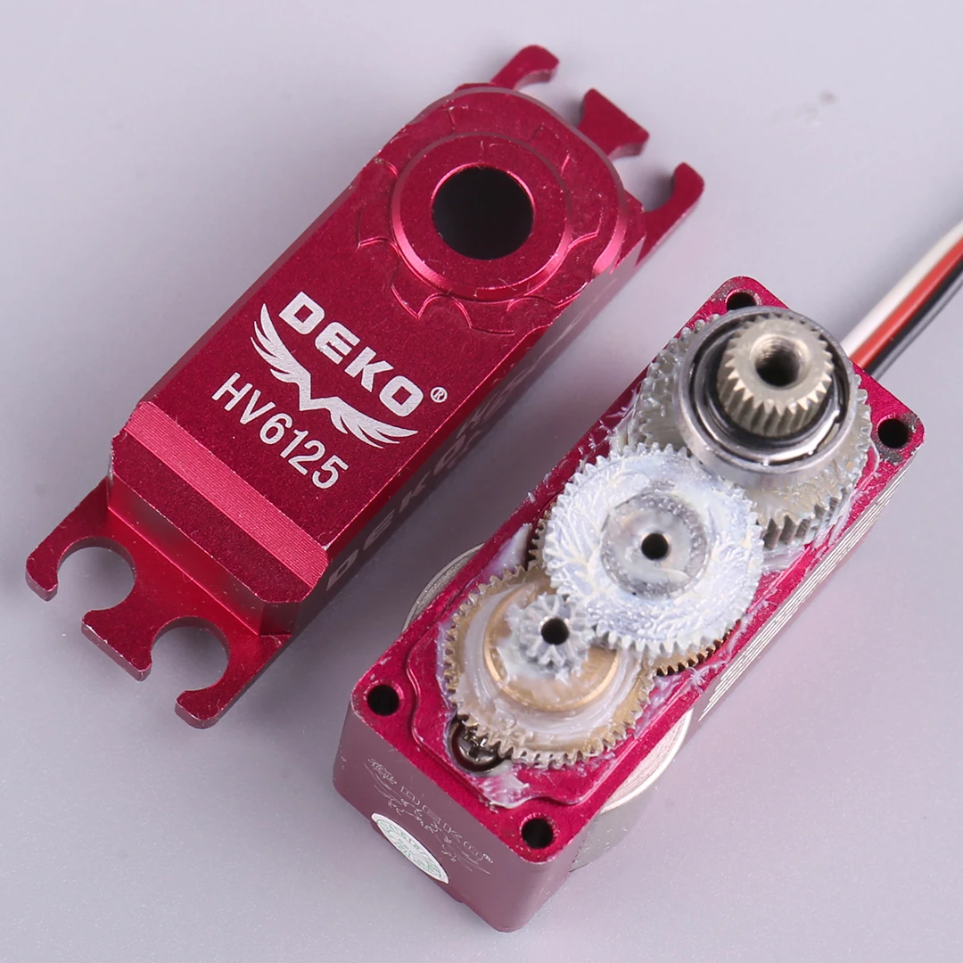 Servo de Metal medio DEKO HV6125 para helicóptero clase 450 500, Servo de cola de bloqueo de placa inclinada 70E, adecuado para aviones de ala fija