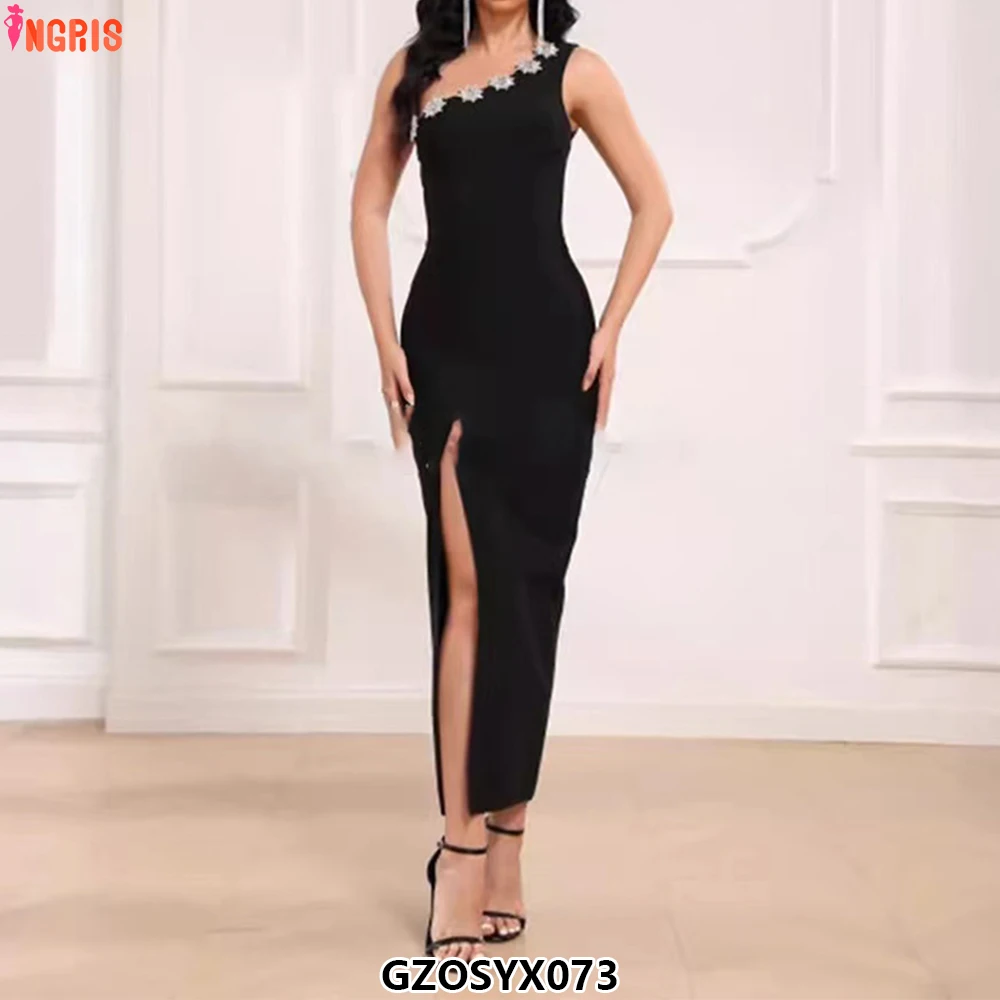 

Summer 2025 New Ladies Wear Elegant Strapless Dress Sexy Women Socialite Elastic Tight Dress-GZOSYX073