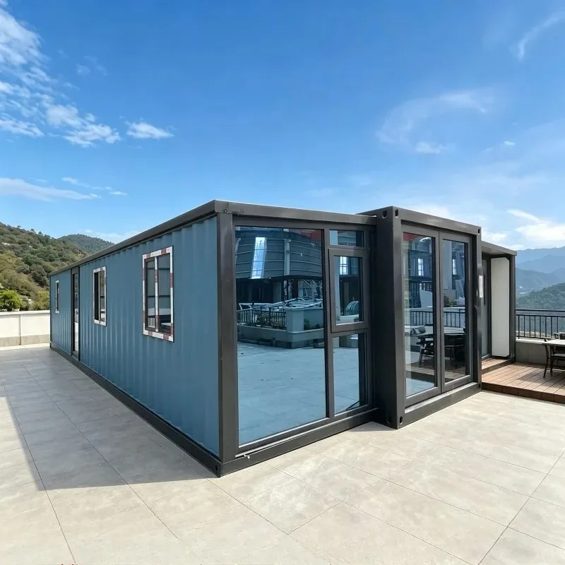 Prefabricated Folding House 40ft 4 Bedroom Luxury Villa with Large Windows for Australia Standard