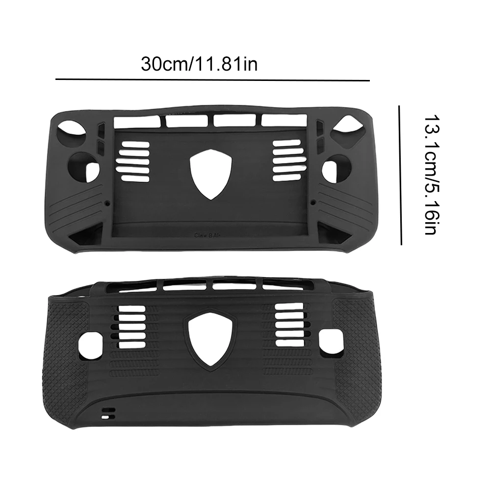 ل MSI Claw 8AI وحدة التحكم المحمولة غطاء من السيليكون للصدمات حامي شل كم مكافحة الإفلات لينة غطاء الجلد غطاء حامي