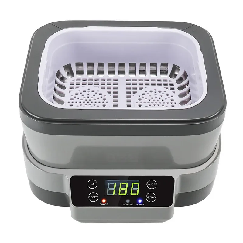 Digital Ultrasonic Cleaner Washer Bath Tank Basket Timing Degas Watches Glasses Jewelry Denture Ultrasound Wave Cleaning Machine