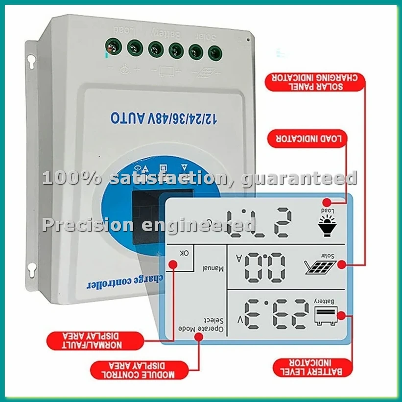 12V/24V/36V/48V Auto 150A MPPT Solar Charge Controller Battery Charging Off-Grid Automatic Identification Controller-VVNB