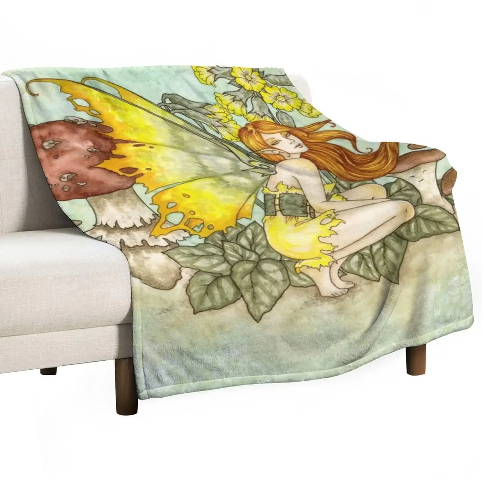 

Cowslips Throw Blanket Fashion Sofas Vintage heavy to sleep Blankets