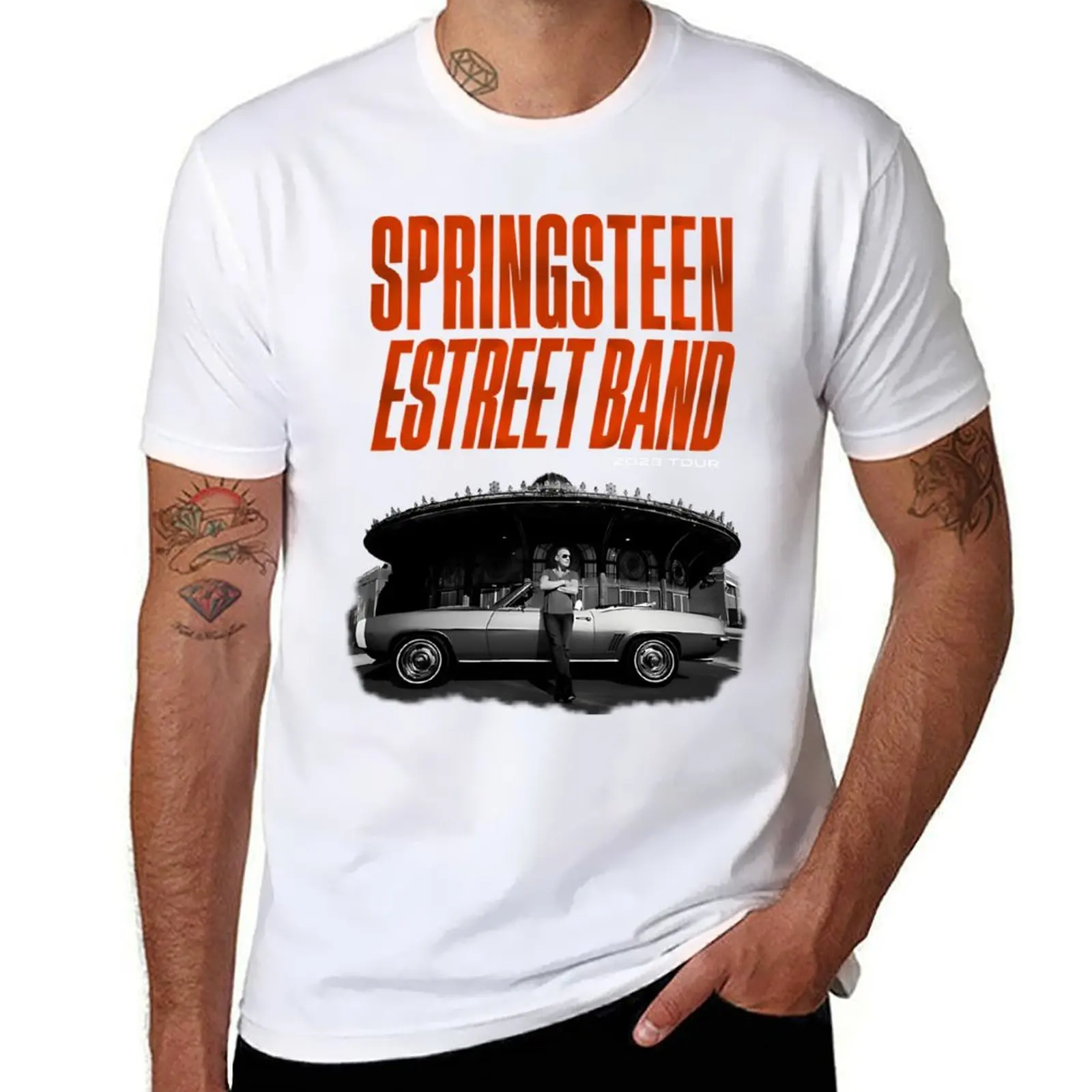

Brúcé Music Spríngstéén and The é Stréét Band Tour 2023 , The Boss Fan Gift T-Shirt t shirt man casual