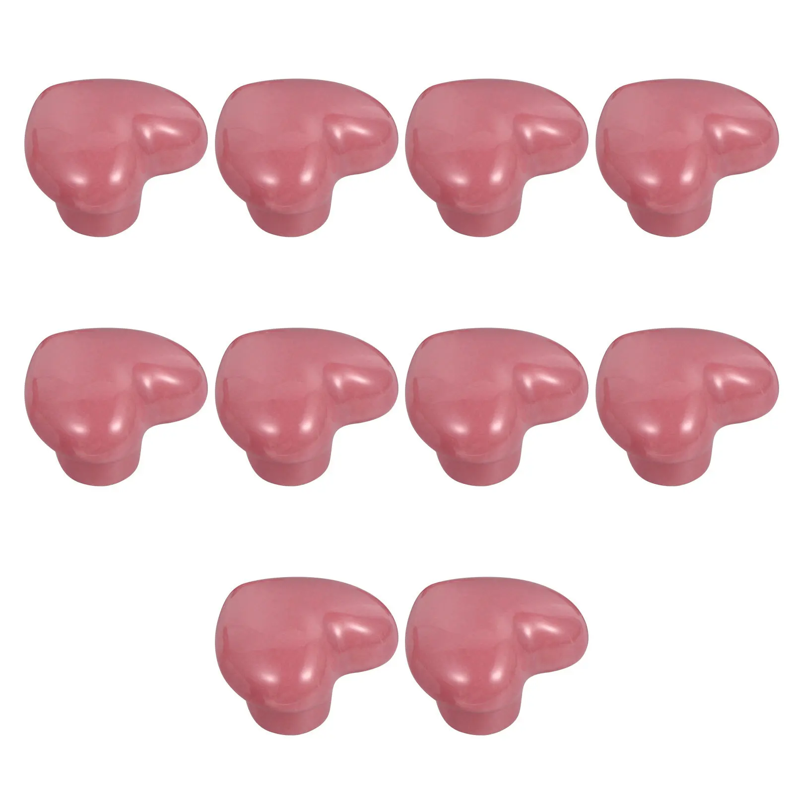 

10Pcs Heart-Shaped Ceramic Drawer Knobs Decorative Handles for Cabinets Wardrobes Dressers Cupboards Furniture Drawer Knobs