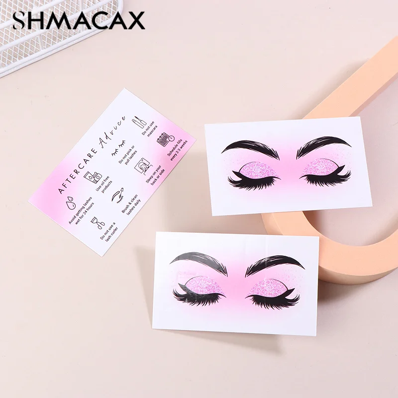 10/50Pcs Eyelash Card Lash Extension Aftercare Card Small Lash Business Card Loyalty Card Factory Supplier Wholesale