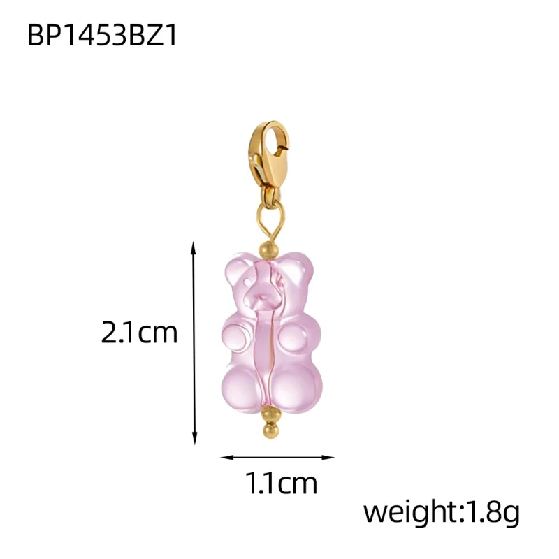 3PCS/LOT Colorful Mini Gummy Bear Resin Charms Jewelry Findings for DIY Earrings Necklaces Keychains