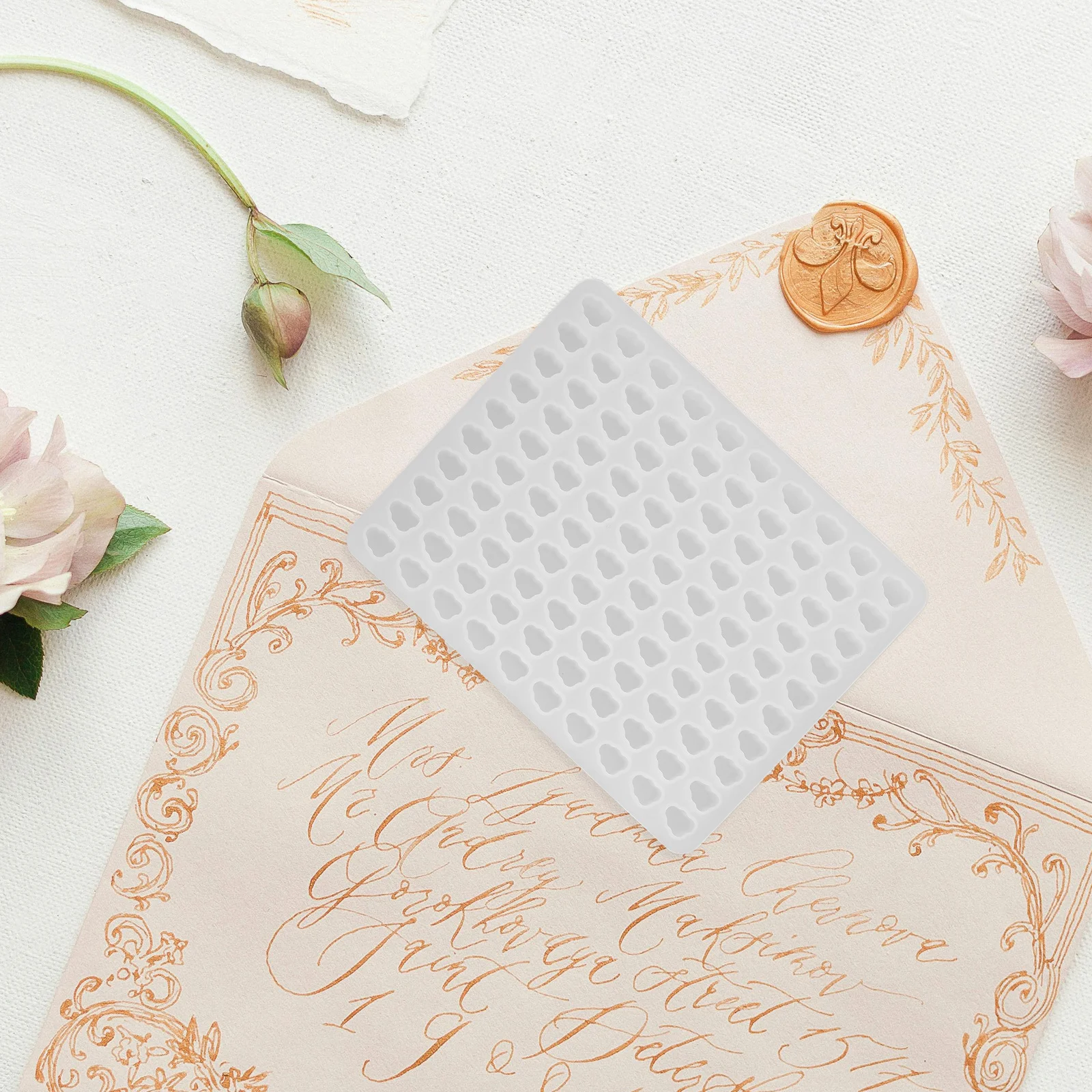 

2pcs Wax Seal 100-Cavity Diy Bead Mold For Crafting Decorative Sealing Supplies Reusable Molding Tools Epoxy Molds Silicone