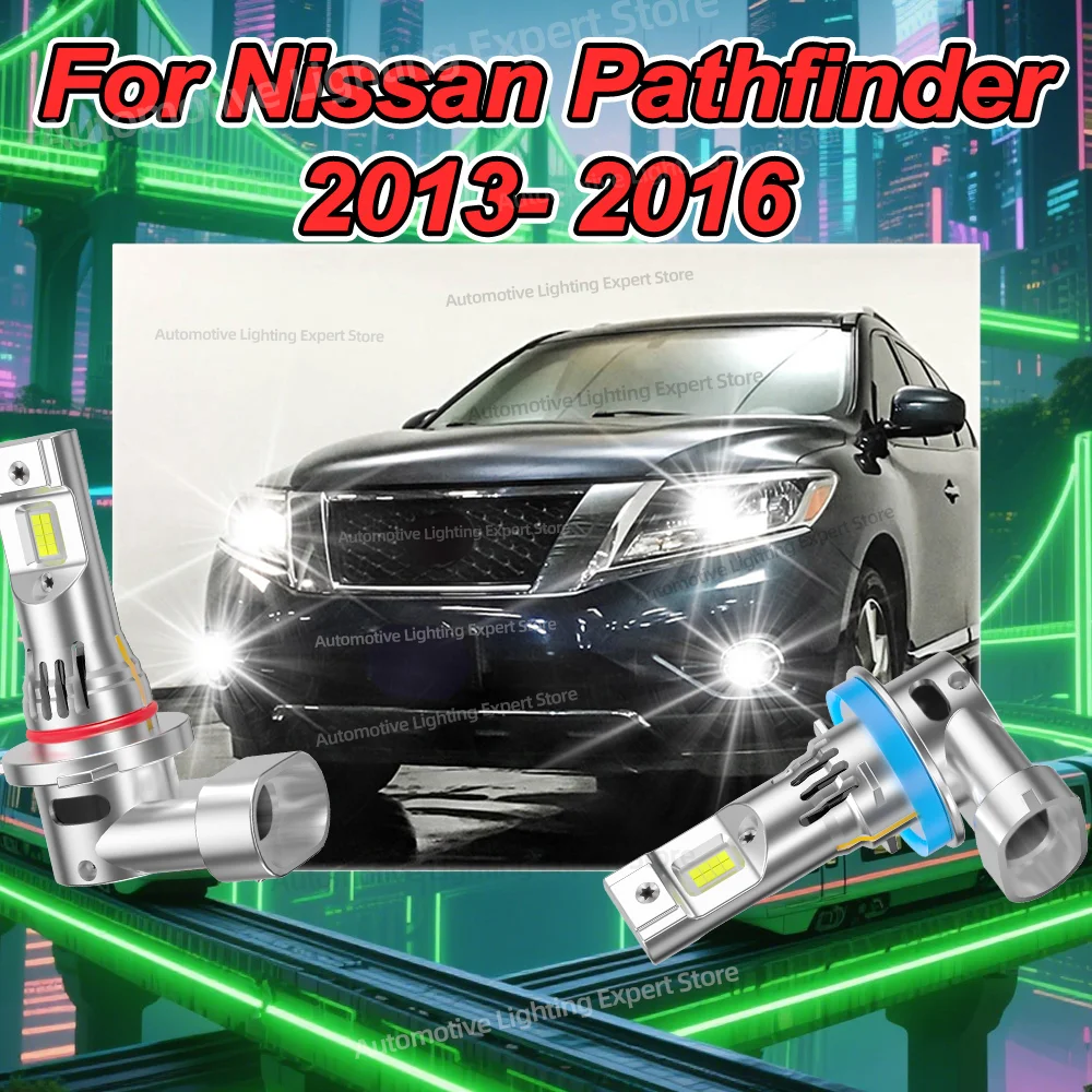 

2/4 шт. 30000LM светодиодные фары высокой мощности Canbus турбола с вентилятором для Nissan Pathfinder 2013 2014 2015 2016