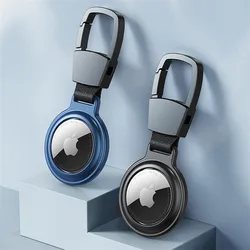 Luxury Metal Magnetic Adsorption Cover For Apple Airtag Locator Protective Sleeve Case For Air Tags Keychain Protector Bumper