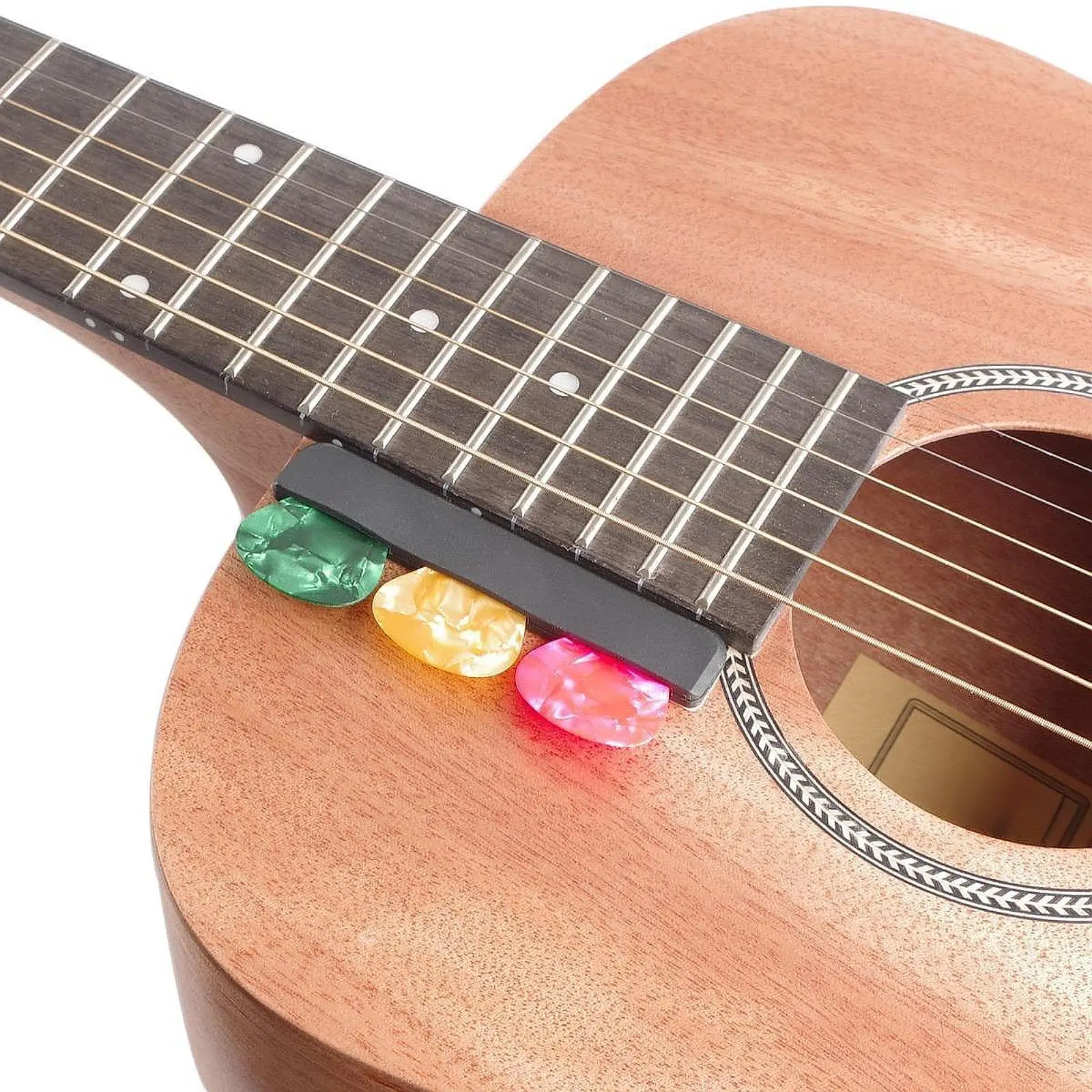 Secure Guitar Pick Holder Adhesive Backed Case Pick Storage Box Anti Slip Organizer for Acoustic Guitar Equipment