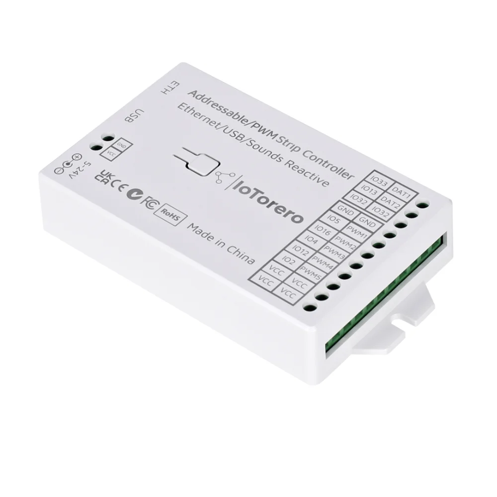 IoTorero WLED Ethernet  ESP32 Addressable & PWM LED Strip Controllerr Works With Home Assistant