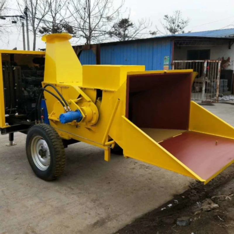 Mobile Diesel Wood Chipper Machine Wood Chippers Garden Wood Chipper Wood Sawdust Machine Wood Branch Hammer Mill Crusher