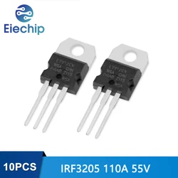 Transistor IRF3205, Transistor IRF3205PBF MOSFET TO-220, 110A, 55V, efecto de campo, transistores, 5/10 Uds.