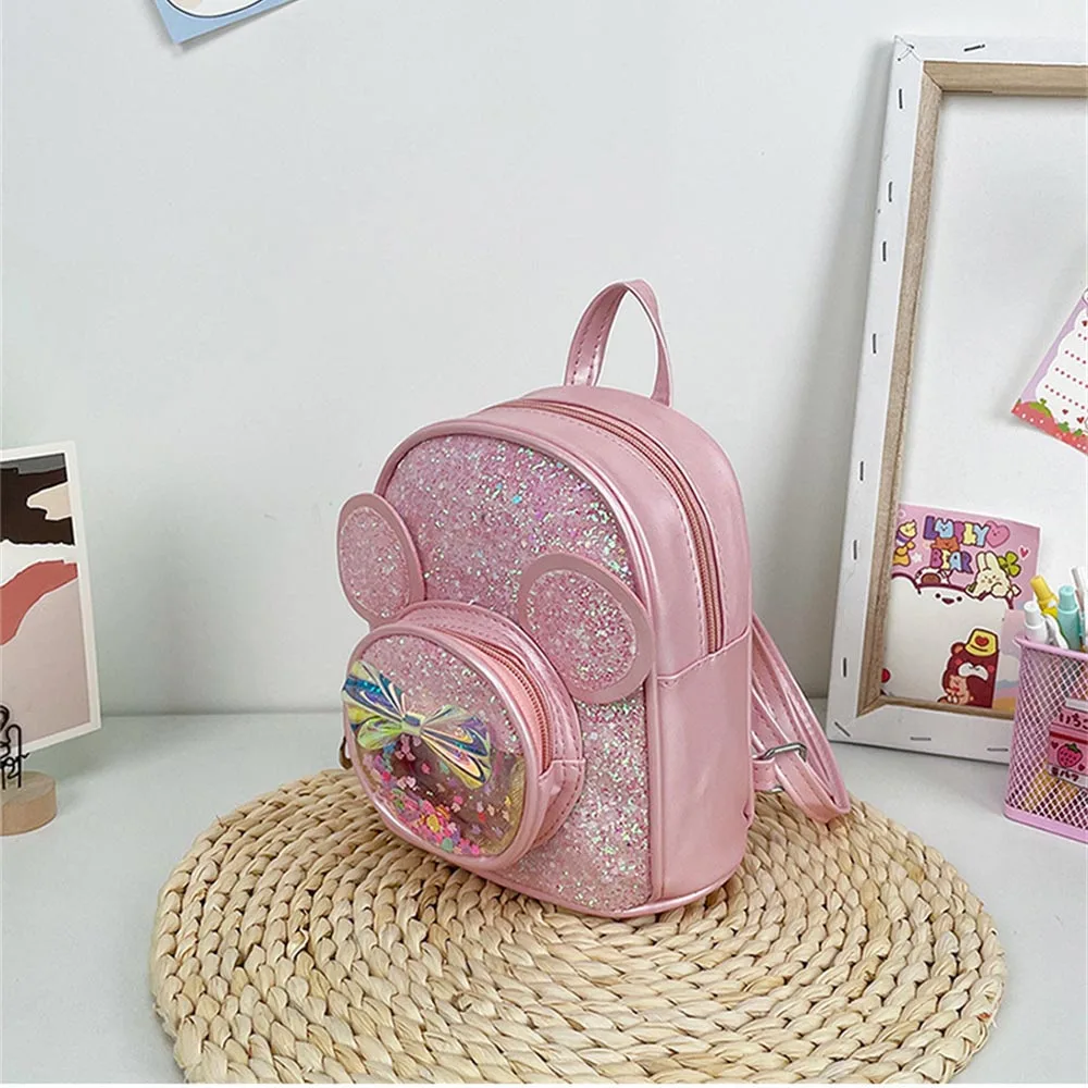 Nuova borsa per bambini con paillettes nome personalizzato simpatico cartone animato principessa ragazze zaino personalizzato bambini moda scuola