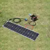 WUZECK  Solar Panel kit 12V 유연한 태양 전지 패널 키트, 50 와트 PV 모듈, 100 와트, 12V, 24V, 태양 케이블 셀, 집 야외 자동차 보트 배터리, 캠핑 여행 6
