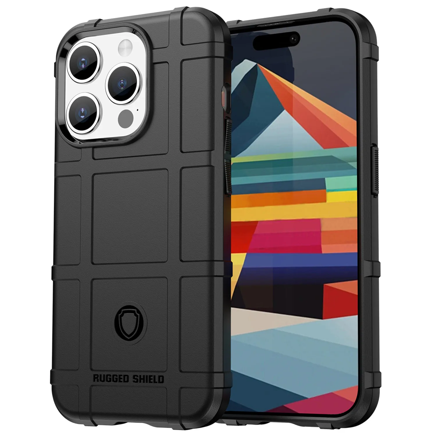Shield Case for iphone 14 pro max 14plus 14+ 15 pro Soft Armor Back Cover For iPhone 15pro max 15 Plus ShockProof Rubber Cases