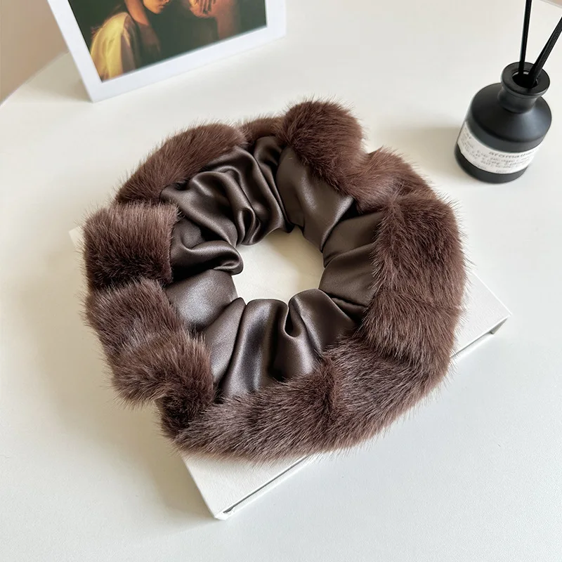 2 قطعة/4 قطعة ربطة شعر مرنة من القطيفة للخريف والشتاء، أزياء بسيطة للارتداء اليومي، إكسسوار شعر مزخرف