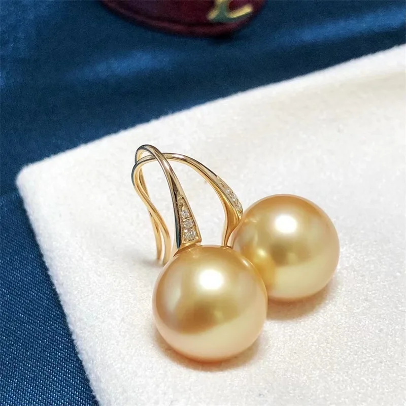 

AAAA 6-7mm Golden Pearl Earrings s925 banquets and weddings with fashion accessories 080920