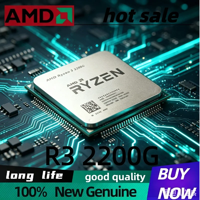 

Used AMD R3 2200G Ryzen 3 2200G 3.5GHz 14nm 4 Core 4 Thread Desktop CPU Socket AM4 YD2200C5M4MFB Ready Stock
