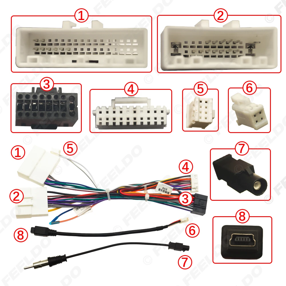 Car Audio 16PIN DVD Player Power Calbe Adapter For Renault Clio-4/Captur 16-17 Stereo Plug Wiring Harness
