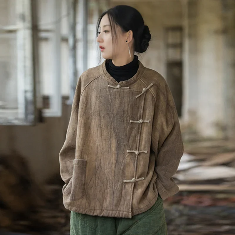 

Поп-женский зимний пуховик 2024, теплая бархатная одежда, повседневные винтажные пальто, утепленные парки, верхняя одежда, холодное пальто, женское