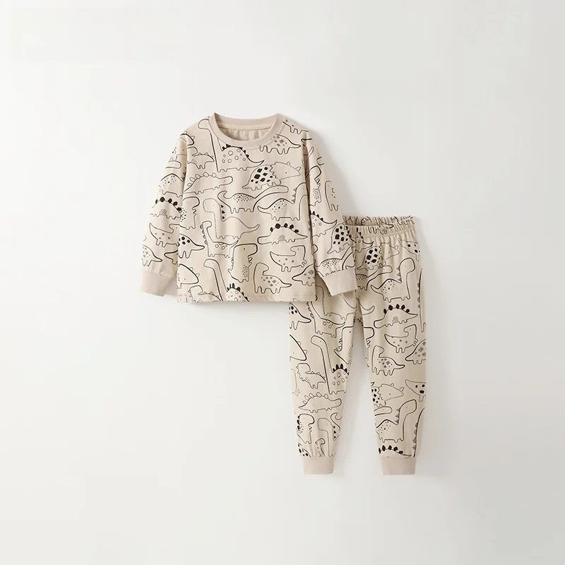 طقم بيجامات قطنية للأولاد من Malwee طقم دائري Ne Long Sve ملابس أطفال غير رسمية لخريف وشتاء جديد ملابس مريحة #1