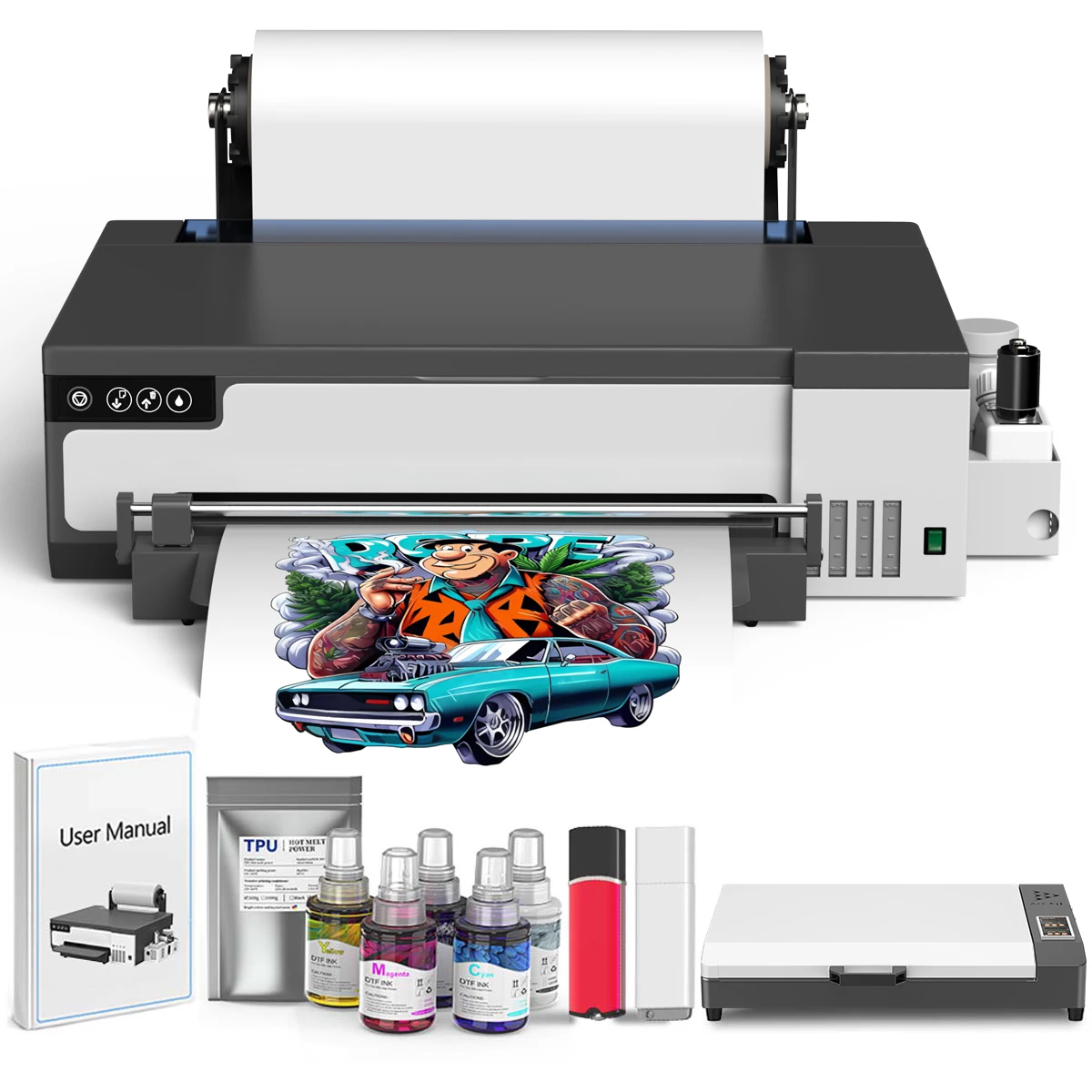 A3 A4 Desktop DTF Printer With XP600 Printhead Direct To Film Transfer Printer Complete Kit For T-Shirt  Printing Business