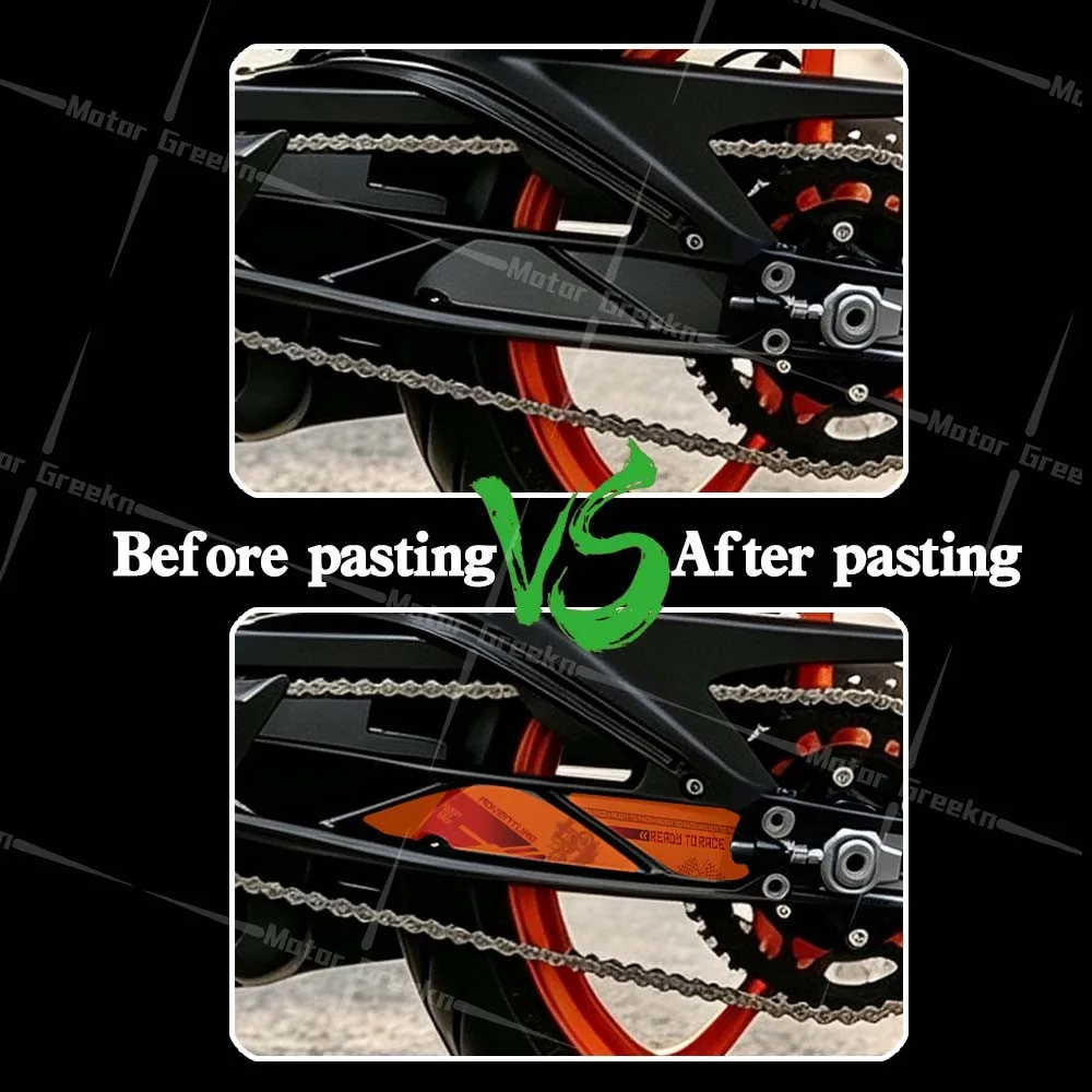 Refit Motorcycle Accessories Swingarm Sticker Rotating Shaft Protect Chain Cover Decal Waterproof For Duke 125 250 390 2024 2025