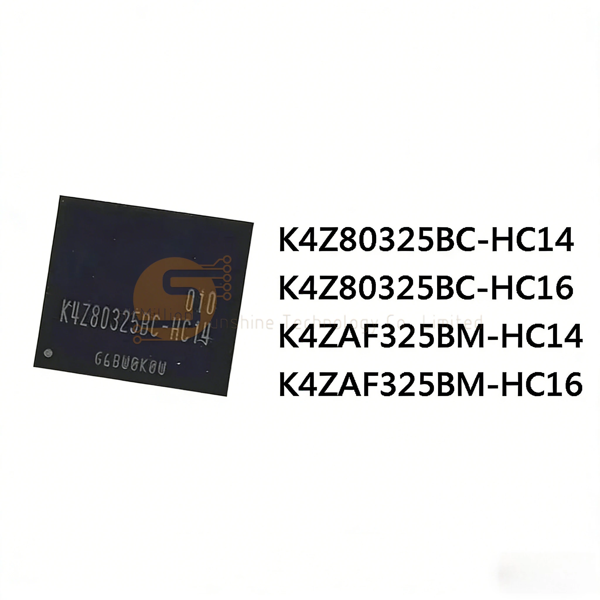 1pc K4Z80325BC-HC14 K4Z80325BC-HC16 K4Z80325BC HC16 HC14 K4ZAF325BM-HC14 K4ZAF325BM-HC16 K4ZAF325BM BGA IC Chip Stock