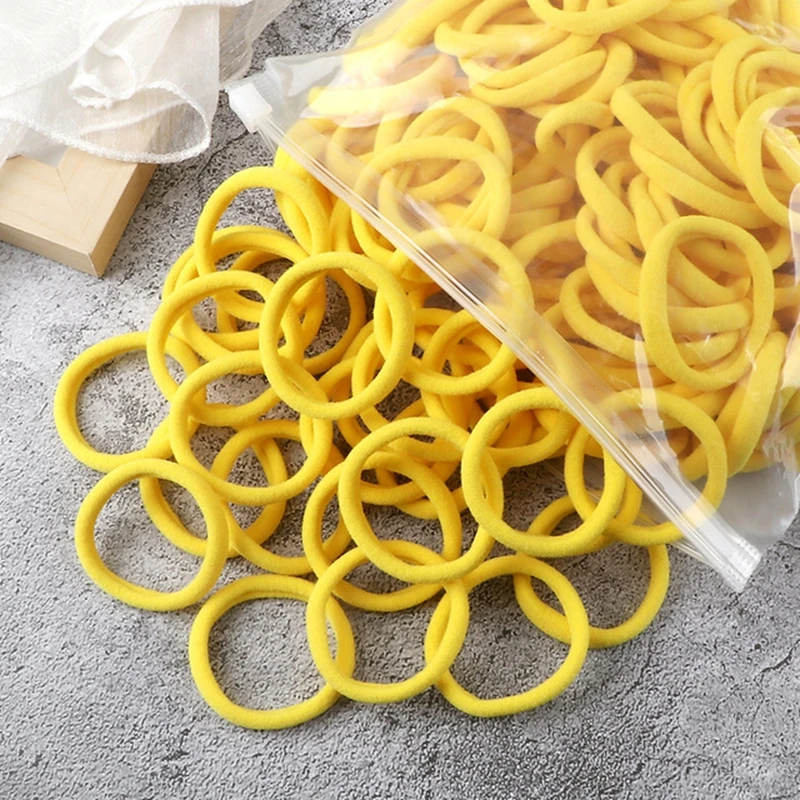 50 teile/satz Frauen Grundlegende Haar Bands 1,57 zoll Einfache Feste Farben Elastische Stirnband Haar Seile Krawatten Haar Zubehör Pferdeschwanz halter